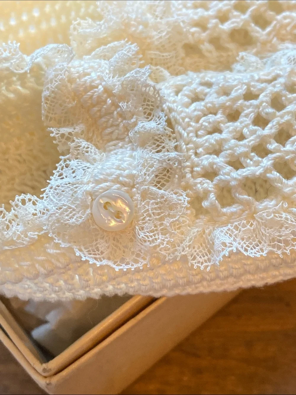 Handmade delicate crochet